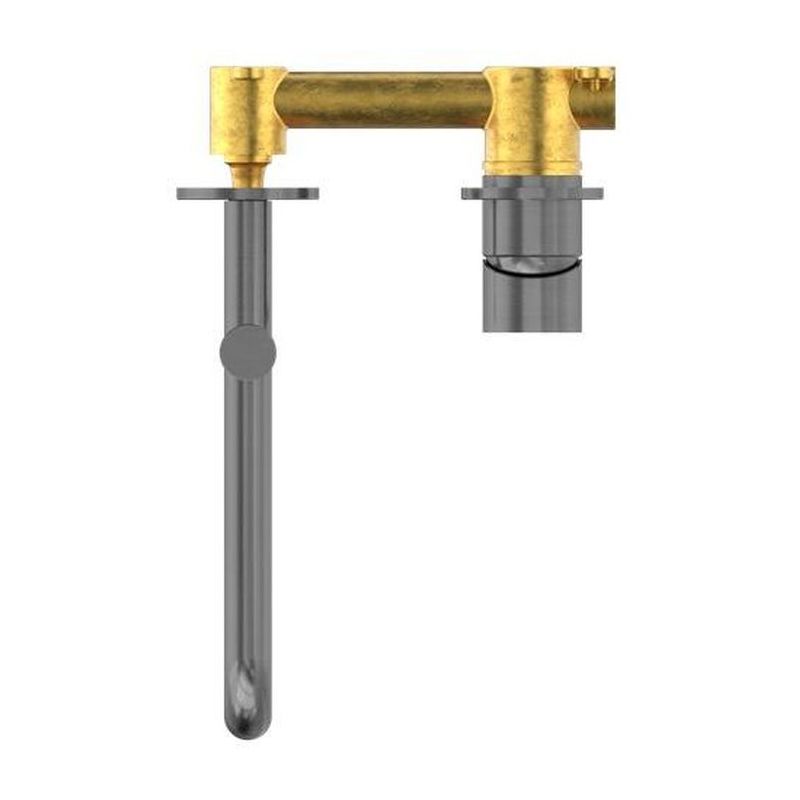 Mecca Wall Basin/Bath Mixer Swivel Spout 225mm in Gun Metal