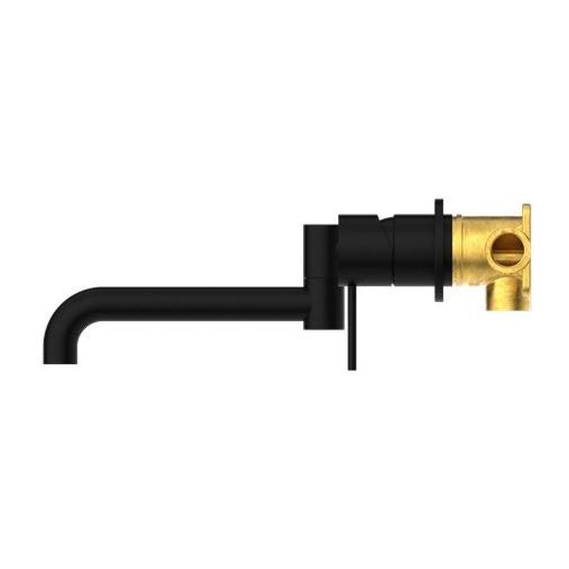 Mecca Wall Basin/Bath Mixer Swivel Spout 225mm in Matte Black