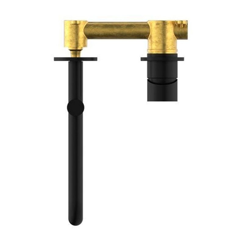 Mecca Wall Basin/Bath Mixer Swivel Spout 225mm in Matte Black