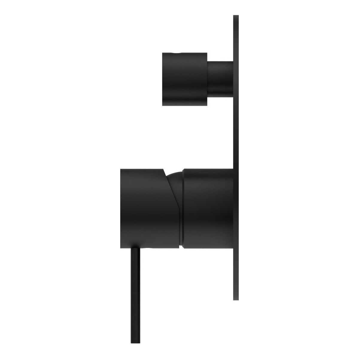 Mecca Shower Mixer With Divertor in Matte Black