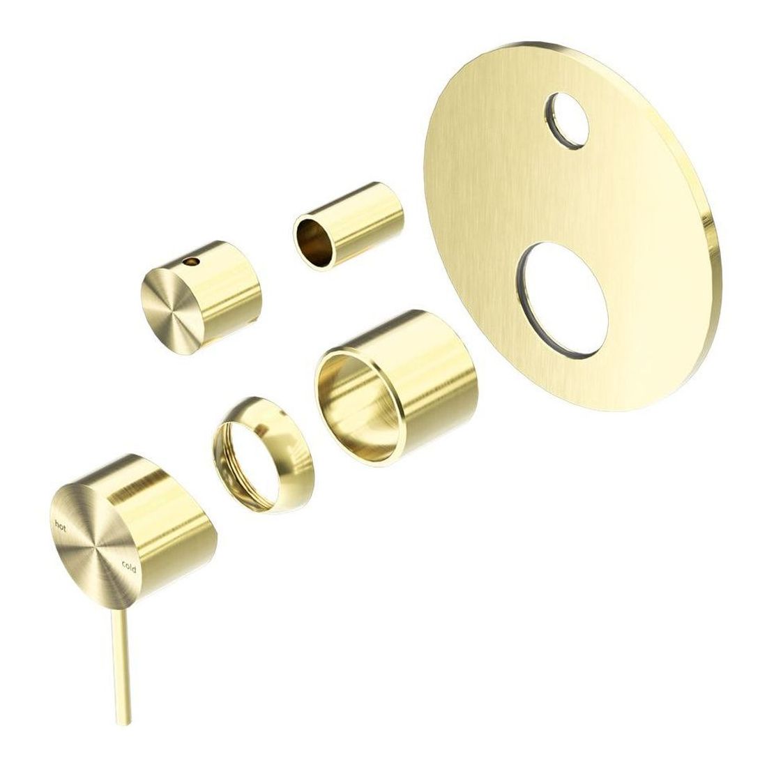 Mecca Shower Mixer With Divertor Trim Kits Only in Brushed Gold