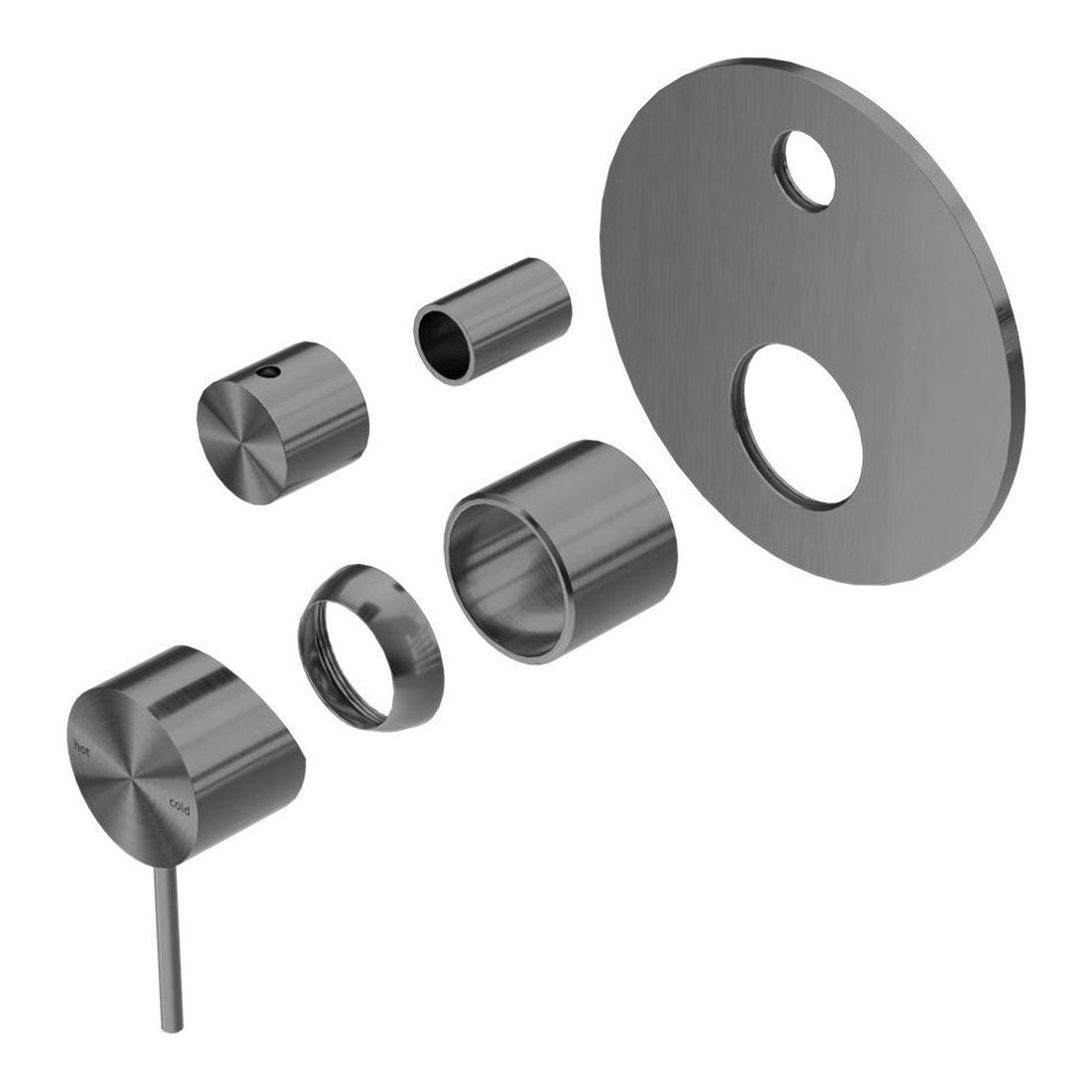 Mecca Shower Mixer With Divertor Trim Kits Only in Gun Metal