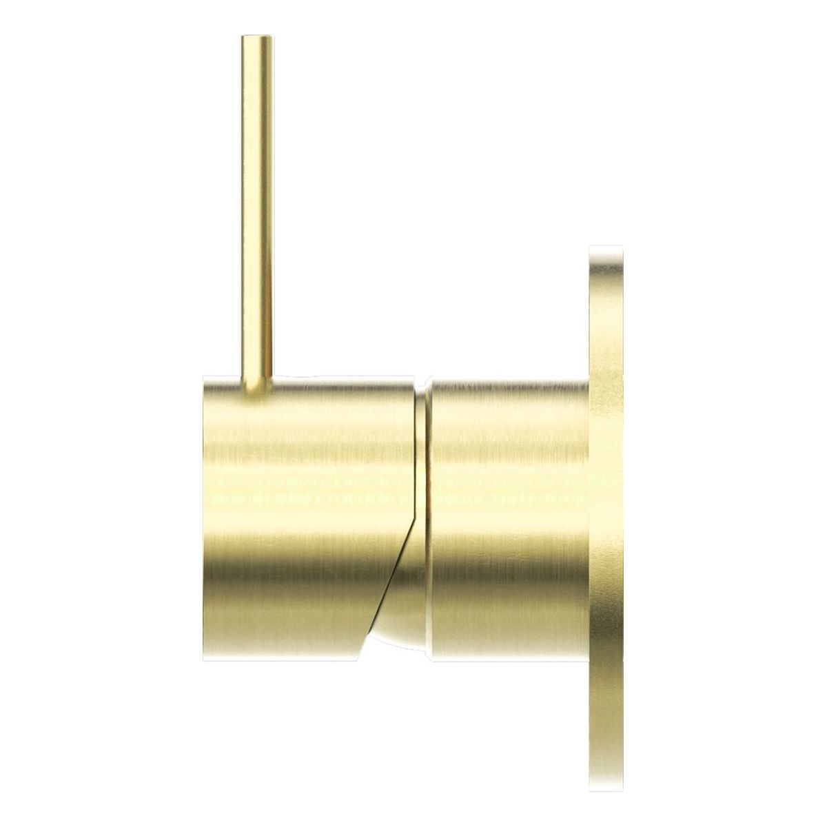 Mecca Shower Mixer Handle Up 80mm Plate in Brushed Gold