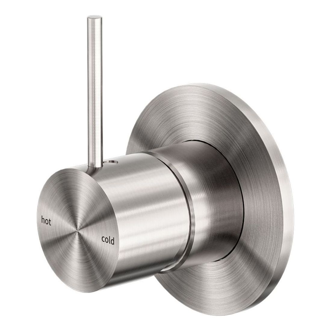 Mecca Shower Mixer Handle Up 80mm Plate in Brushed Nickel