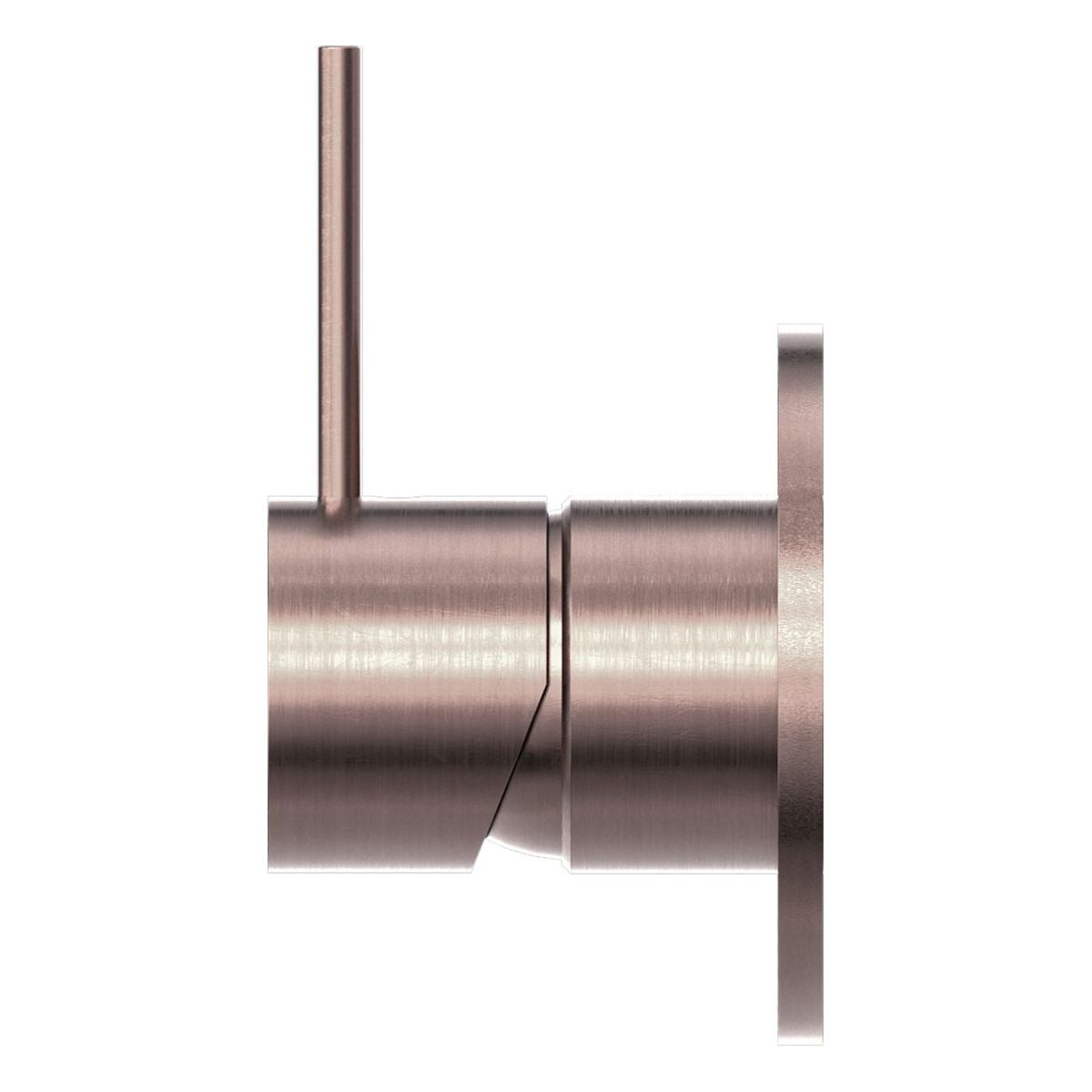 Mecca Shower Mixer Handle Up 80mm Plate in Brushed Bronze