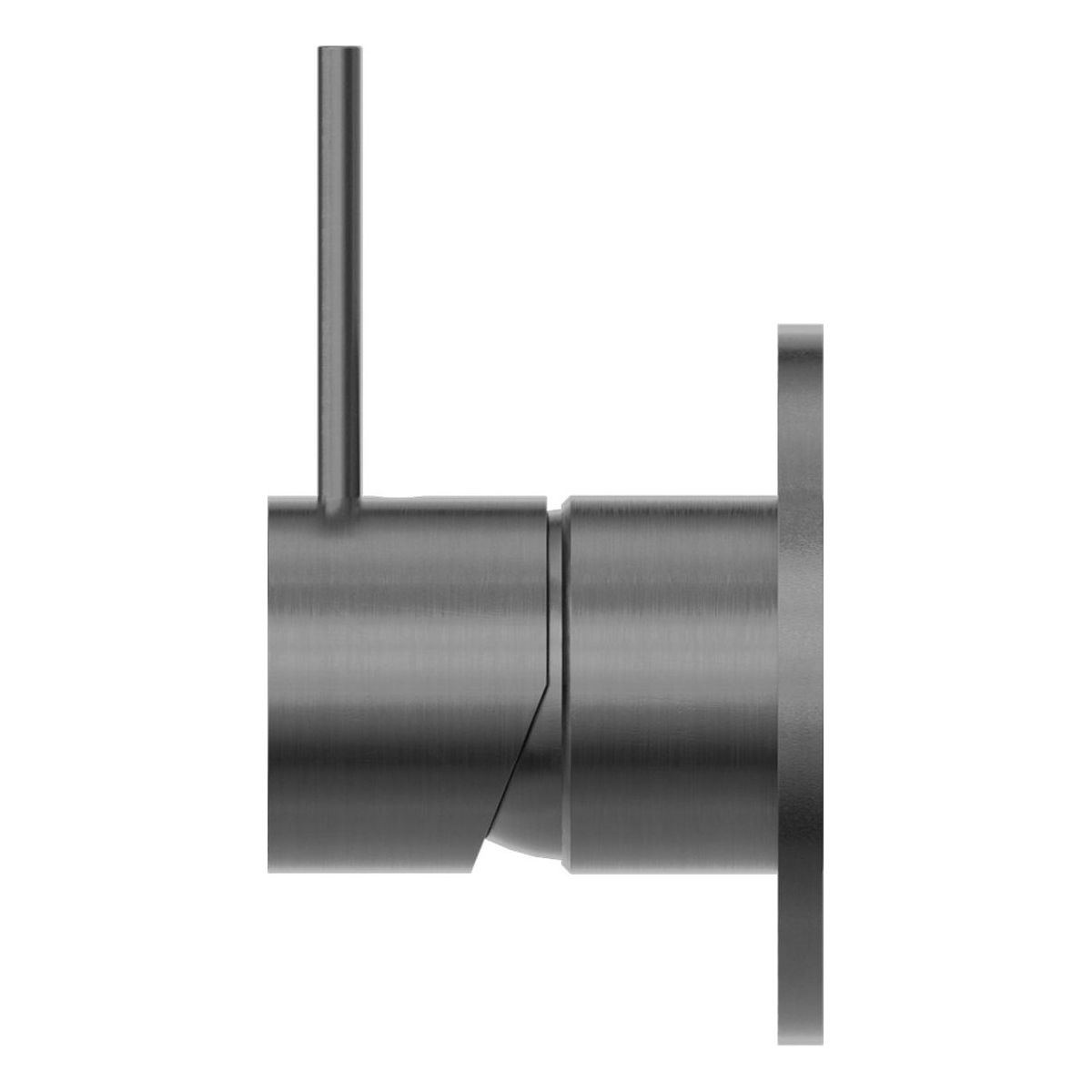 Mecca Shower Mixer Handle Up 80mm Plate in Gun Metal