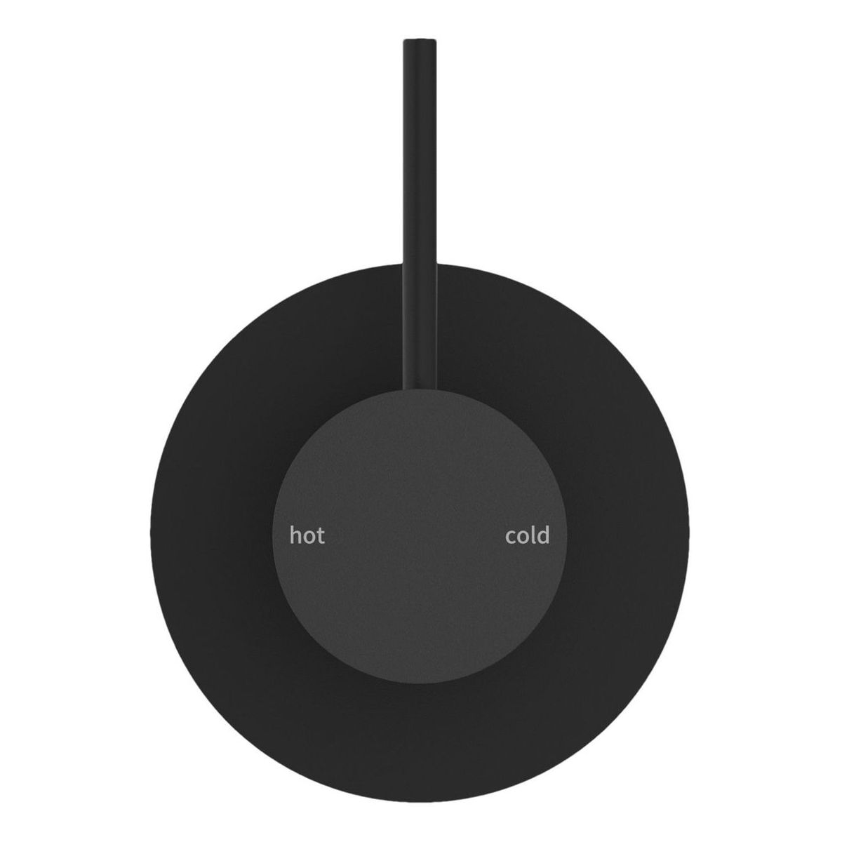 Mecca Shower Mixer Handle Up 80mm Plate in Matte Black