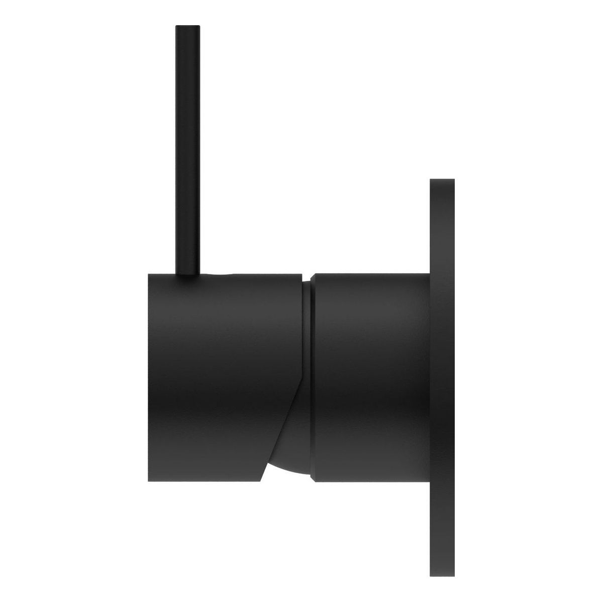 Mecca Shower Mixer Handle Up 80mm Plate in Matte Black