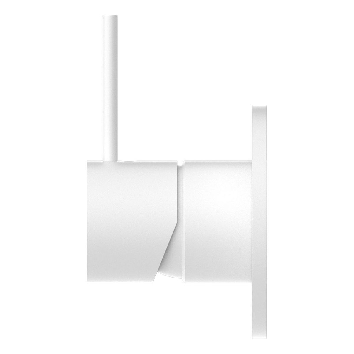 Mecca Shower Mixer Handle Up 80mm Plate in Matte White