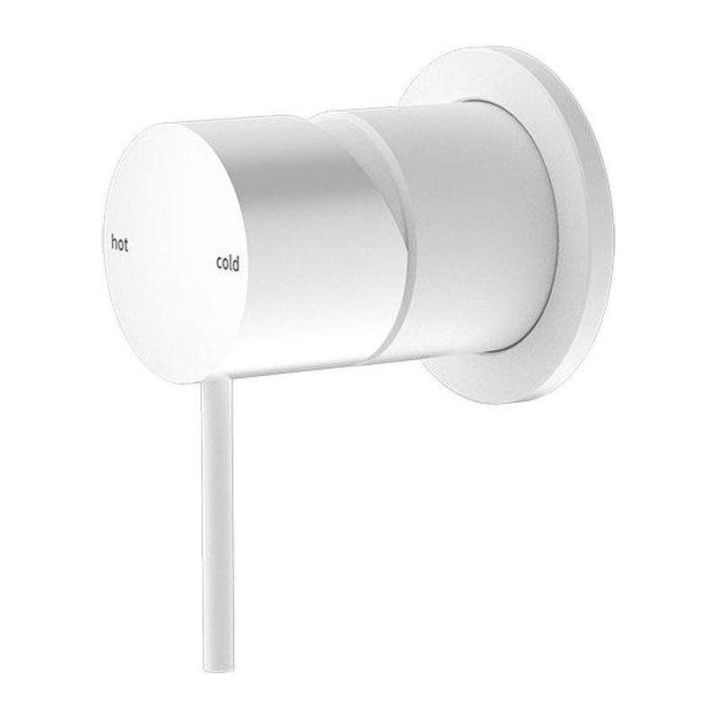 Mecca Shower Mixer 60mm Plate in Matte White