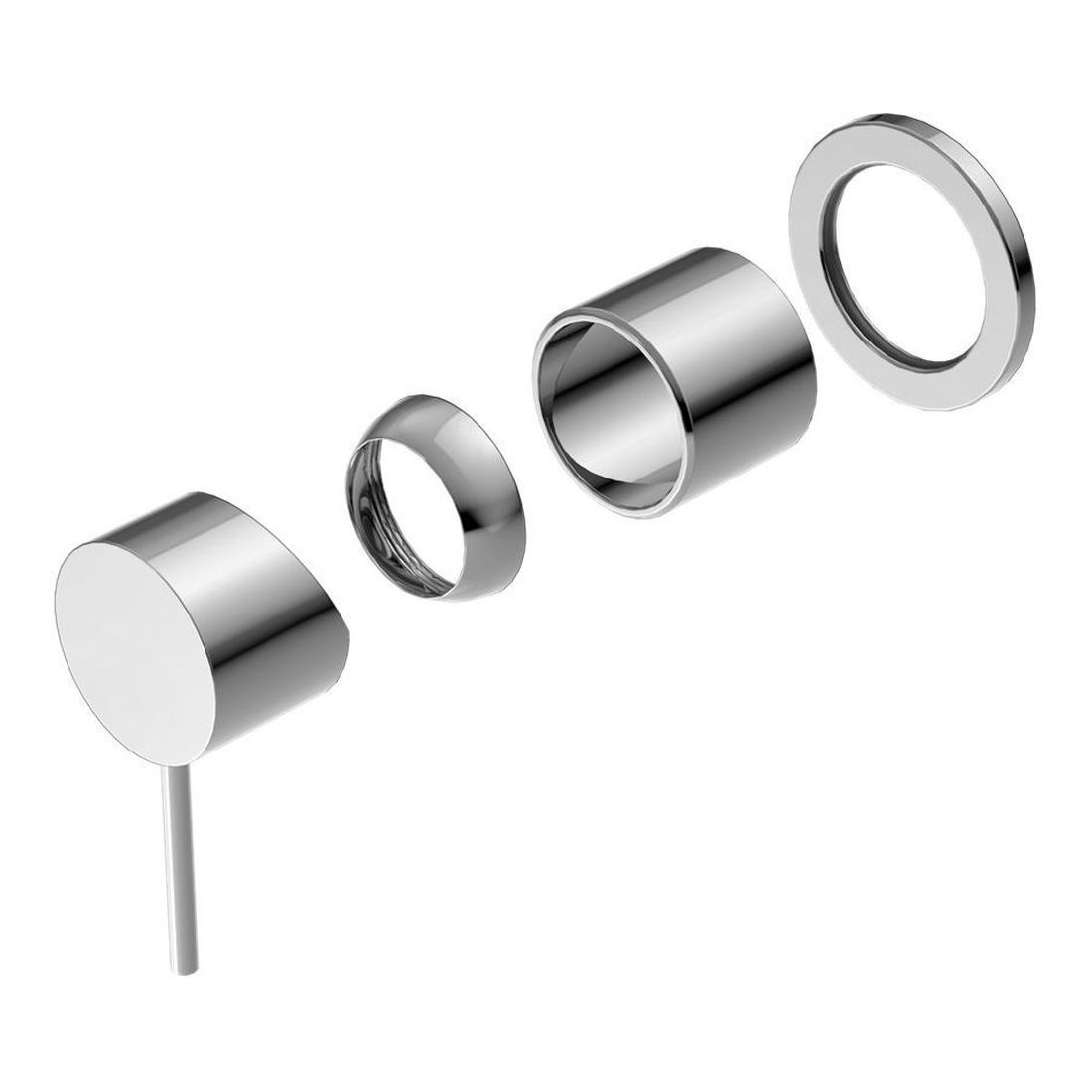 Mecca Shower Mixer 60mm Plate Trim Kits Only in Chrome