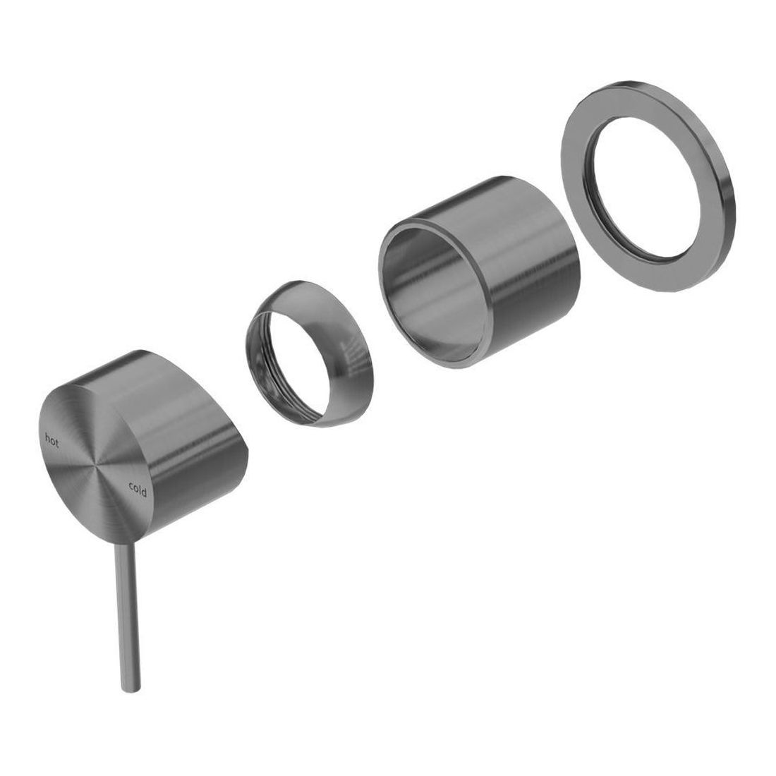 Mecca Shower Mixer 60mm Plate Trim Kits Only in Gun Metal