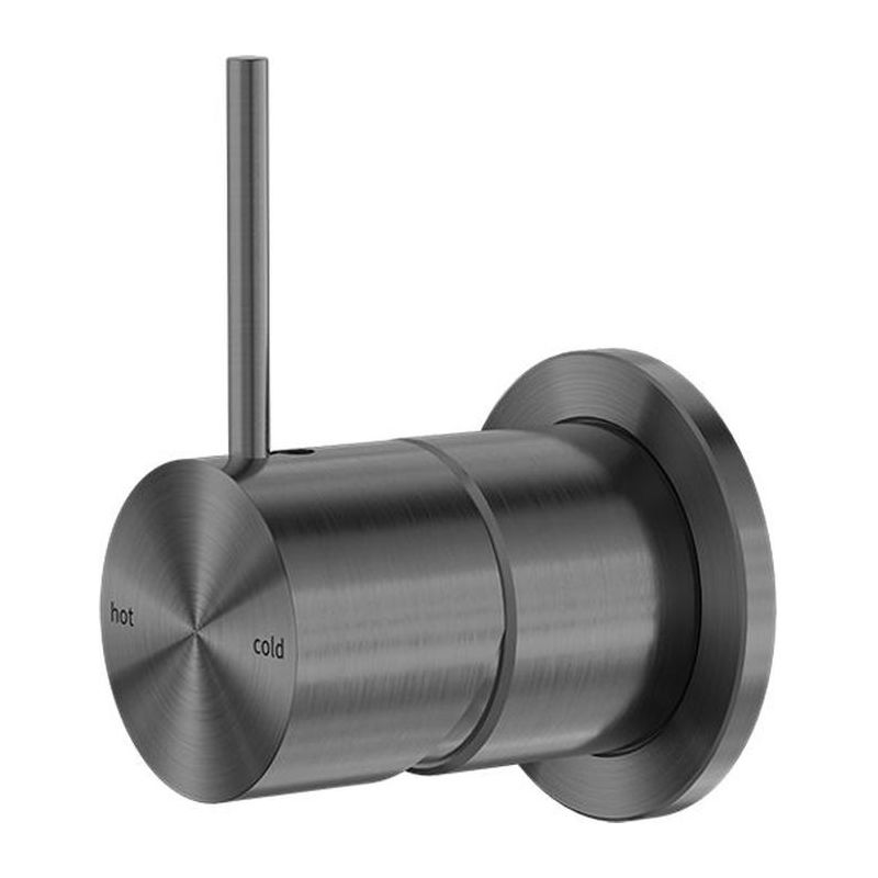 Mecca Shower Mixer 60mm Handle Up Plate in Gun Metal