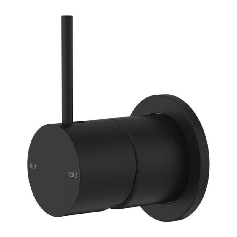 Mecca Shower Mixer 60mm Handle Up Plate in Matte Black