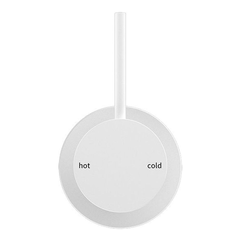Mecca Shower Mixer 60mm Handle Up Plate in Matte White