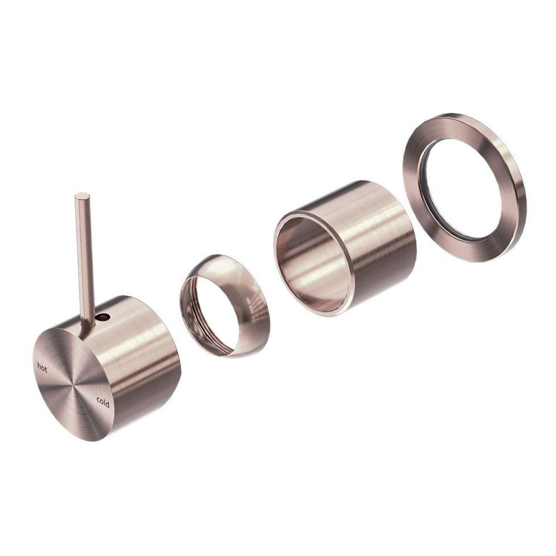 Mecca Shower Mixer 60mm Handle Up Plate Trim Kits Only in Brushed Bronze