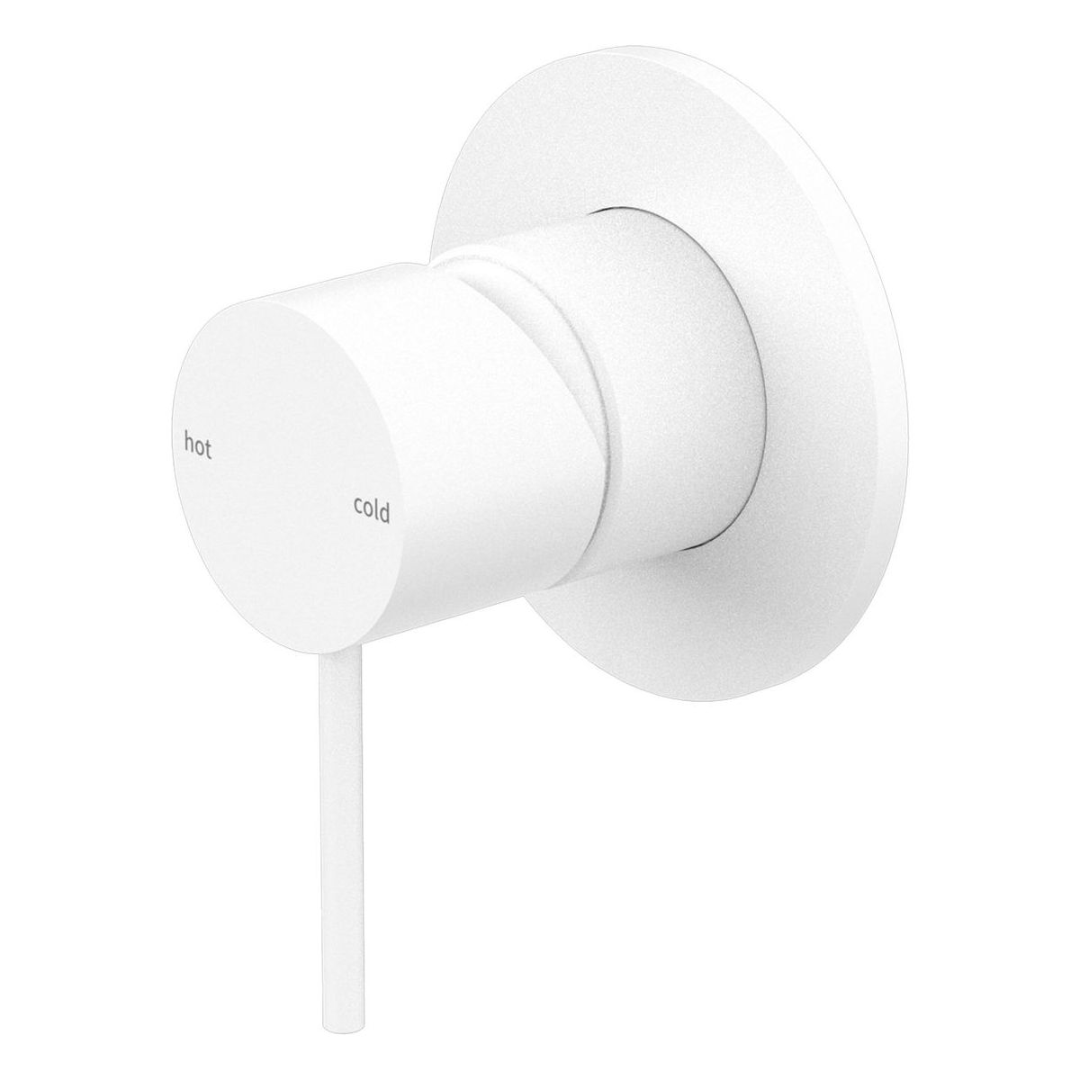 Mecca Shower Mixer 80mm Plate in Matte White