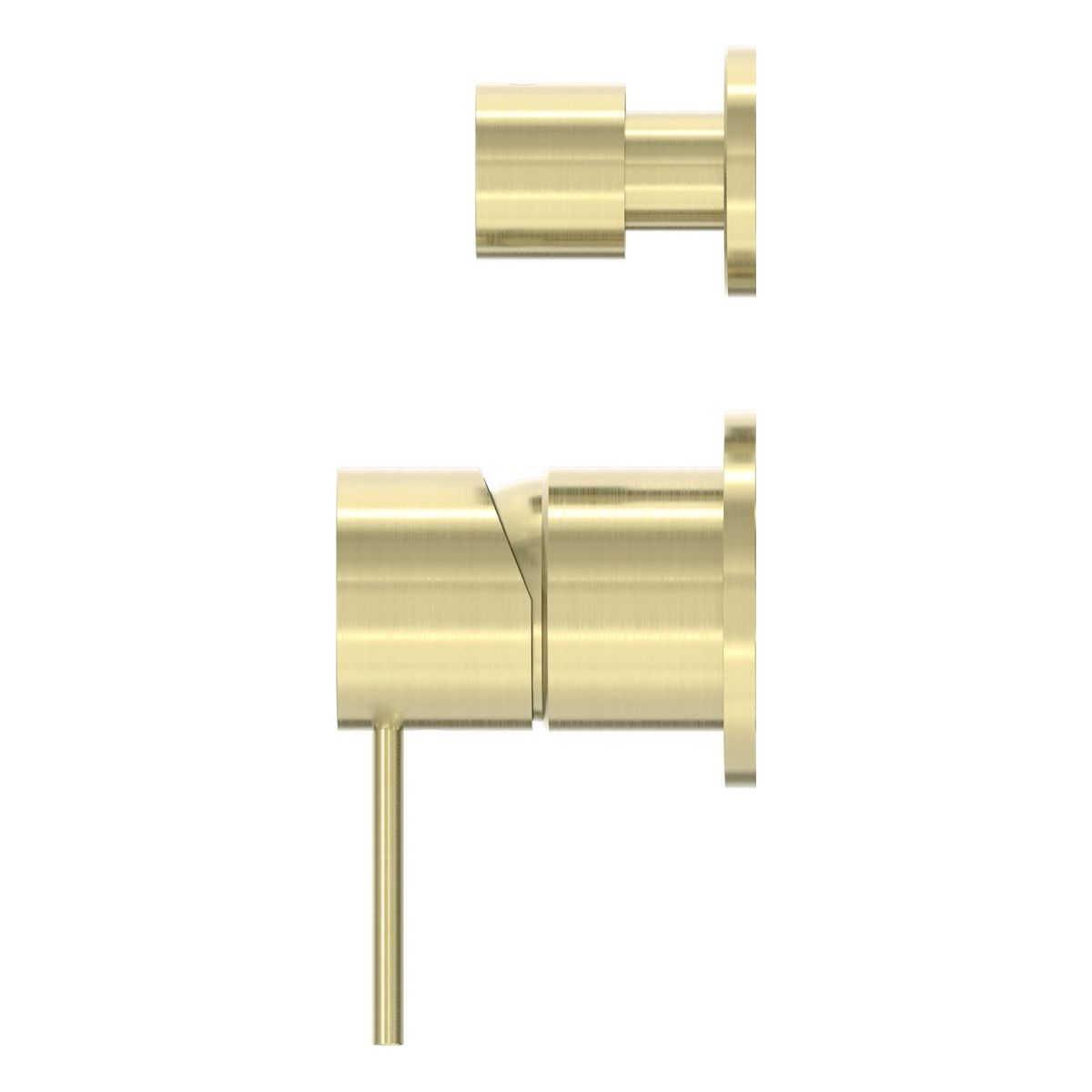 Mecca Shower Mixer With Divertor Separate Back Plate in Brushed Gold