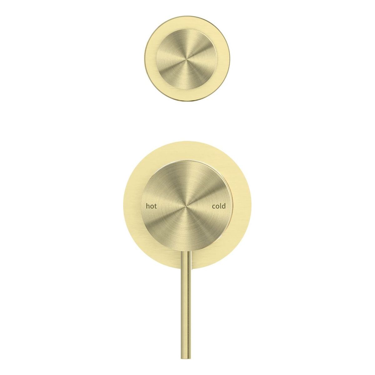 Mecca Shower Mixer With Divertor Separate Back Plate in Brushed Gold