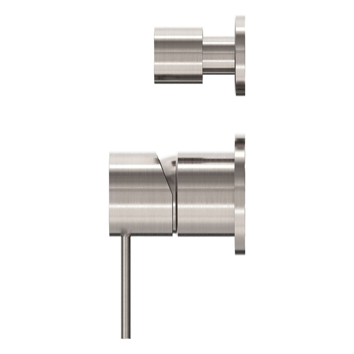 Mecca Shower Mixer With Divertor Separate Back Plate in Brushed Nickel
