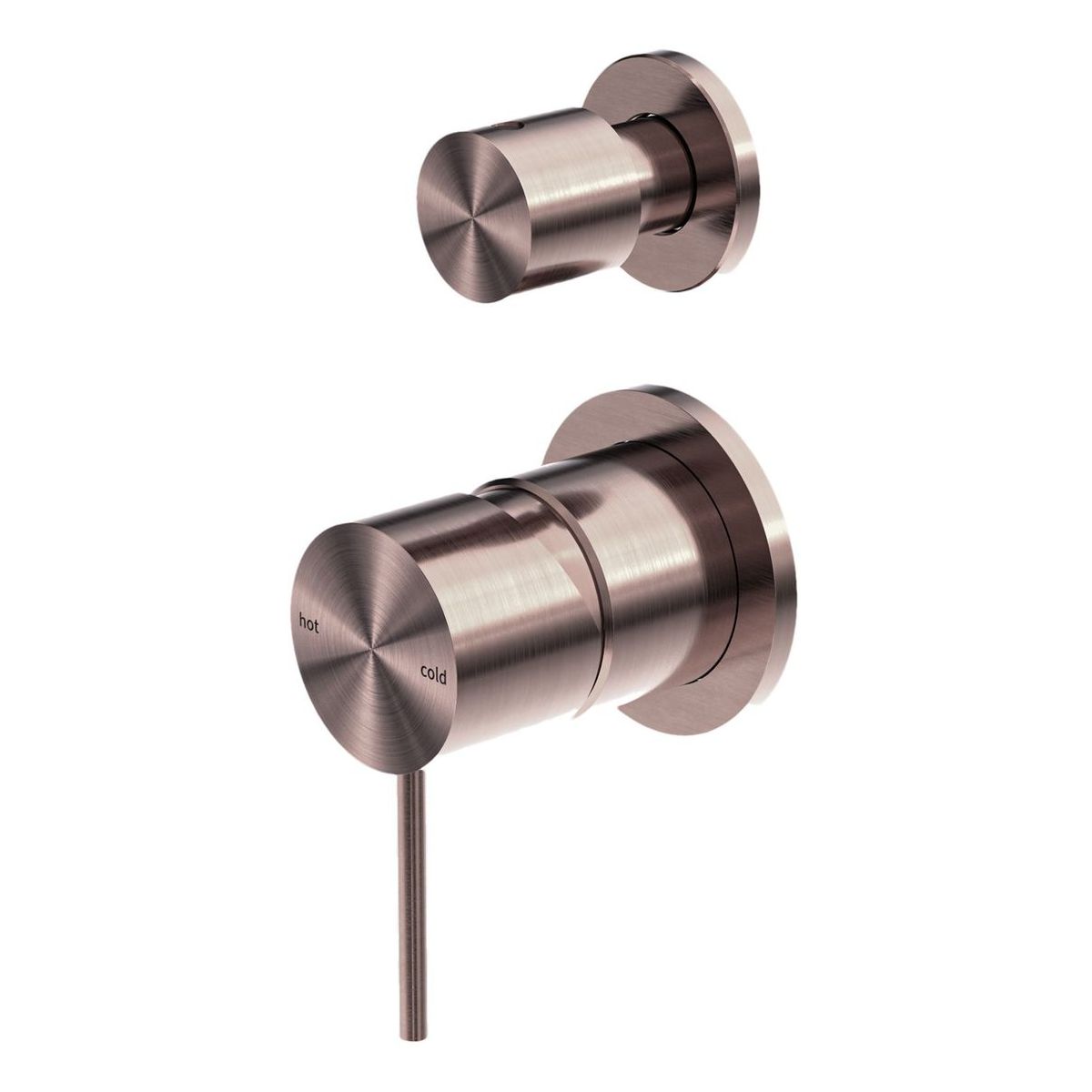 Mecca Shower Mixer With Divertor Separate Back Plate in Brushed Bronze