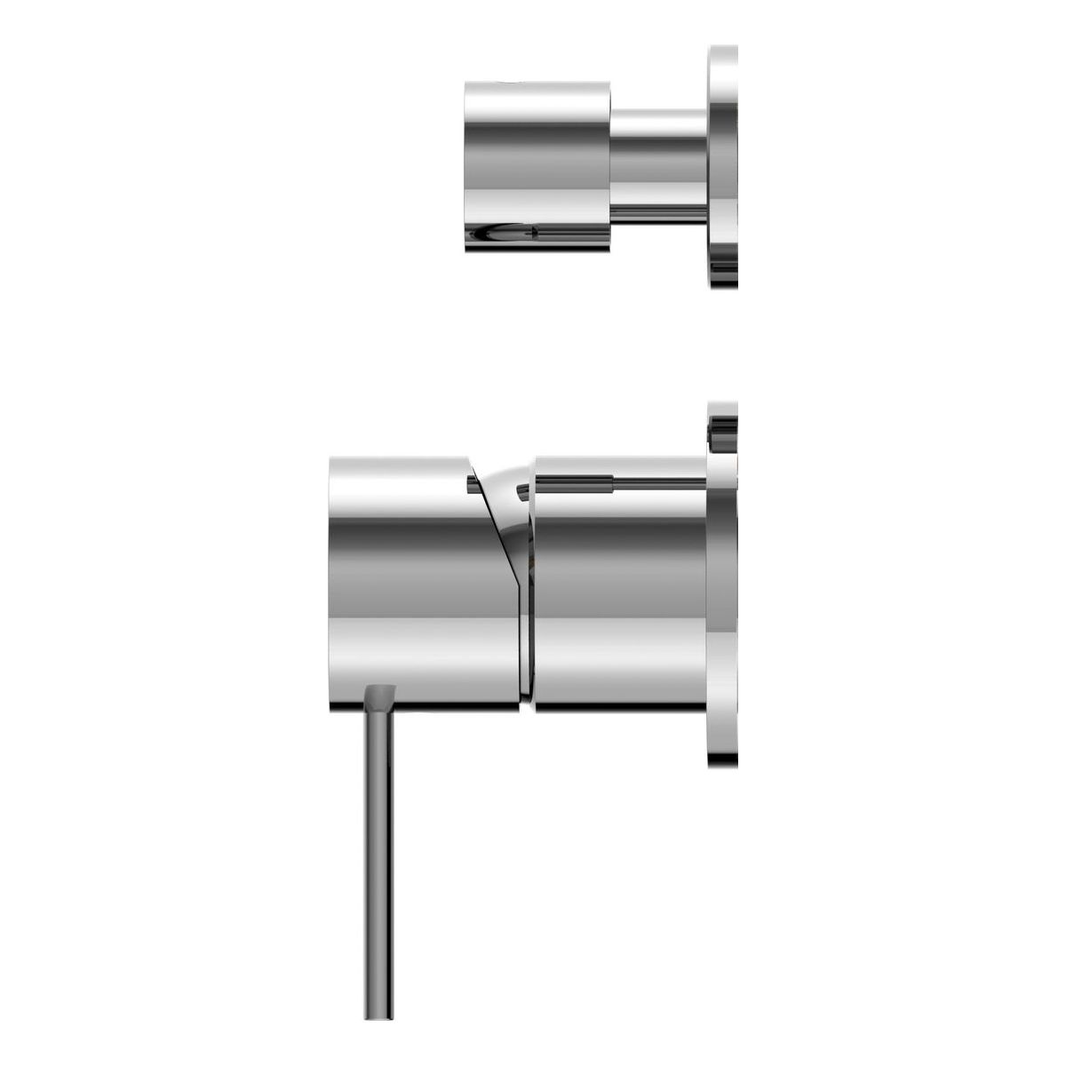 Mecca Shower Mixer With Divertor Separate Back Plate in Chrome