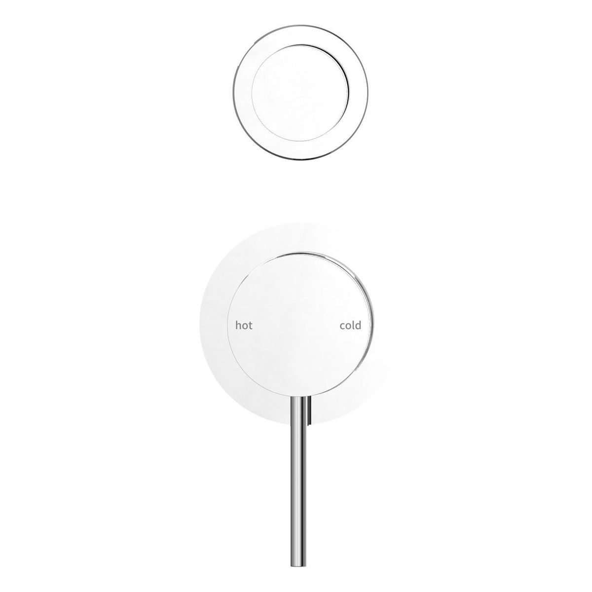 Mecca Shower Mixer With Divertor Separate Back Plate in Chrome