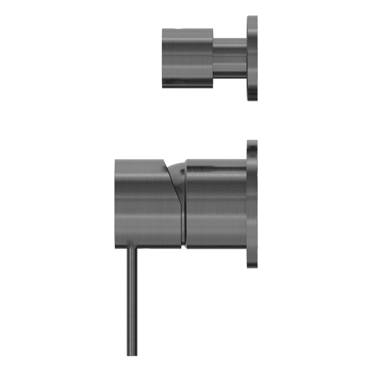 Mecca Shower Mixer With Divertor Separate Back Plate in Gun Metal