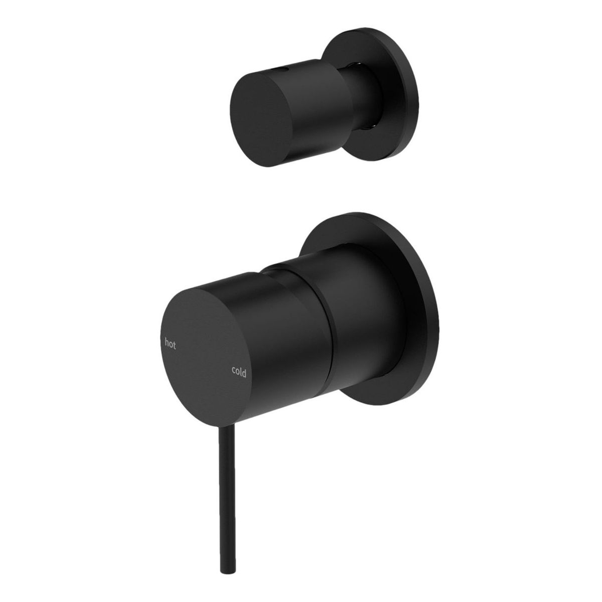 Mecca Shower Mixer With Divertor Separate Back Plate in Matte Black