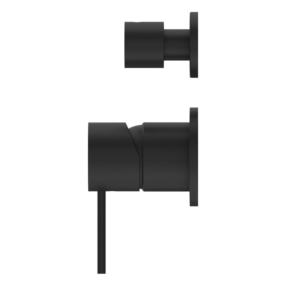 Mecca Shower Mixer With Divertor Separate Back Plate in Matte Black
