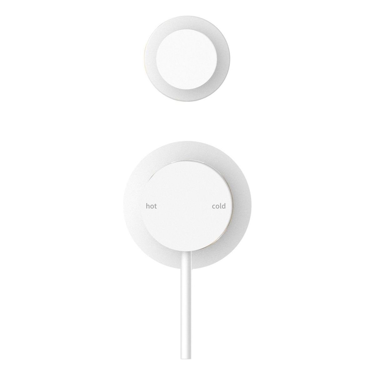 Mecca Shower Mixer With Divertor Separate Back Plate in Matte White