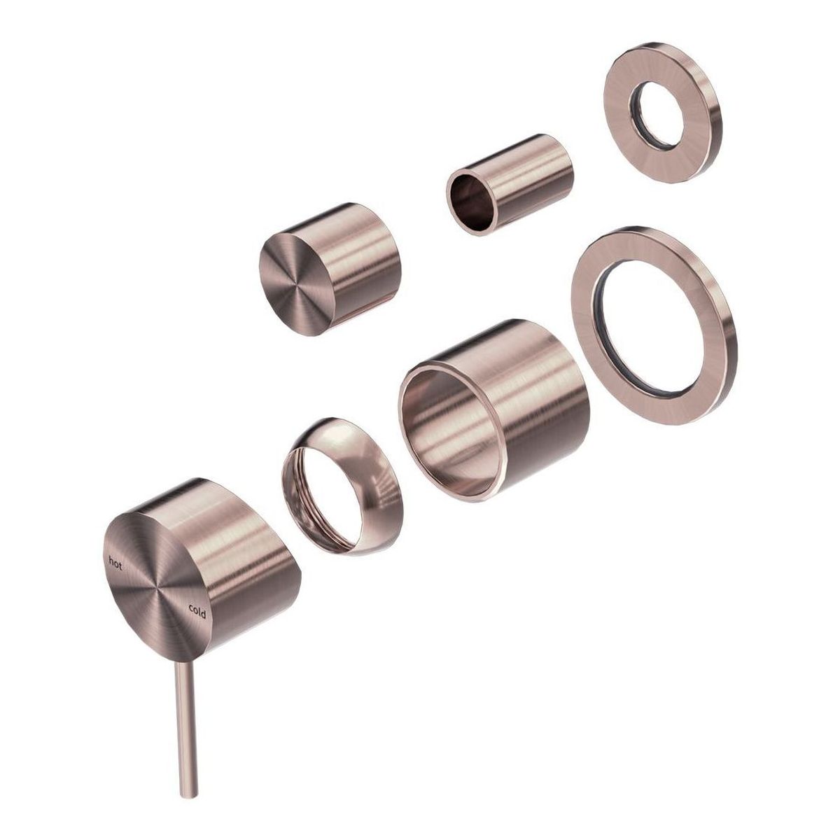 Mecca Shower Mixer With Divertor Separate Back Plate Trim Kits in Brushed Bronze