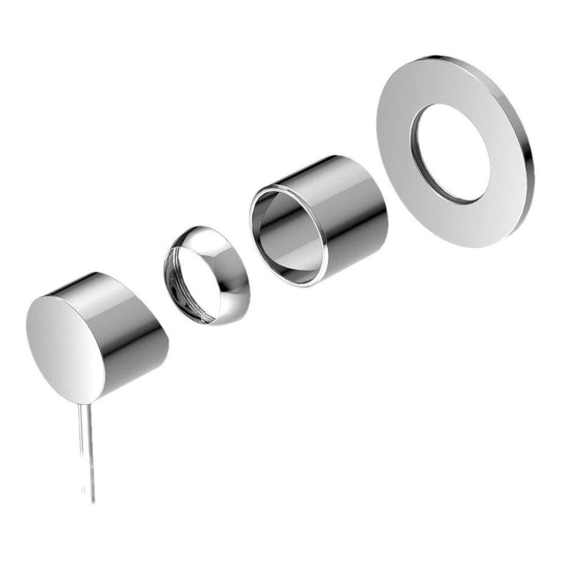 Mecca Shower Mixer 80mm Plate Trim Kits Only in Chrome