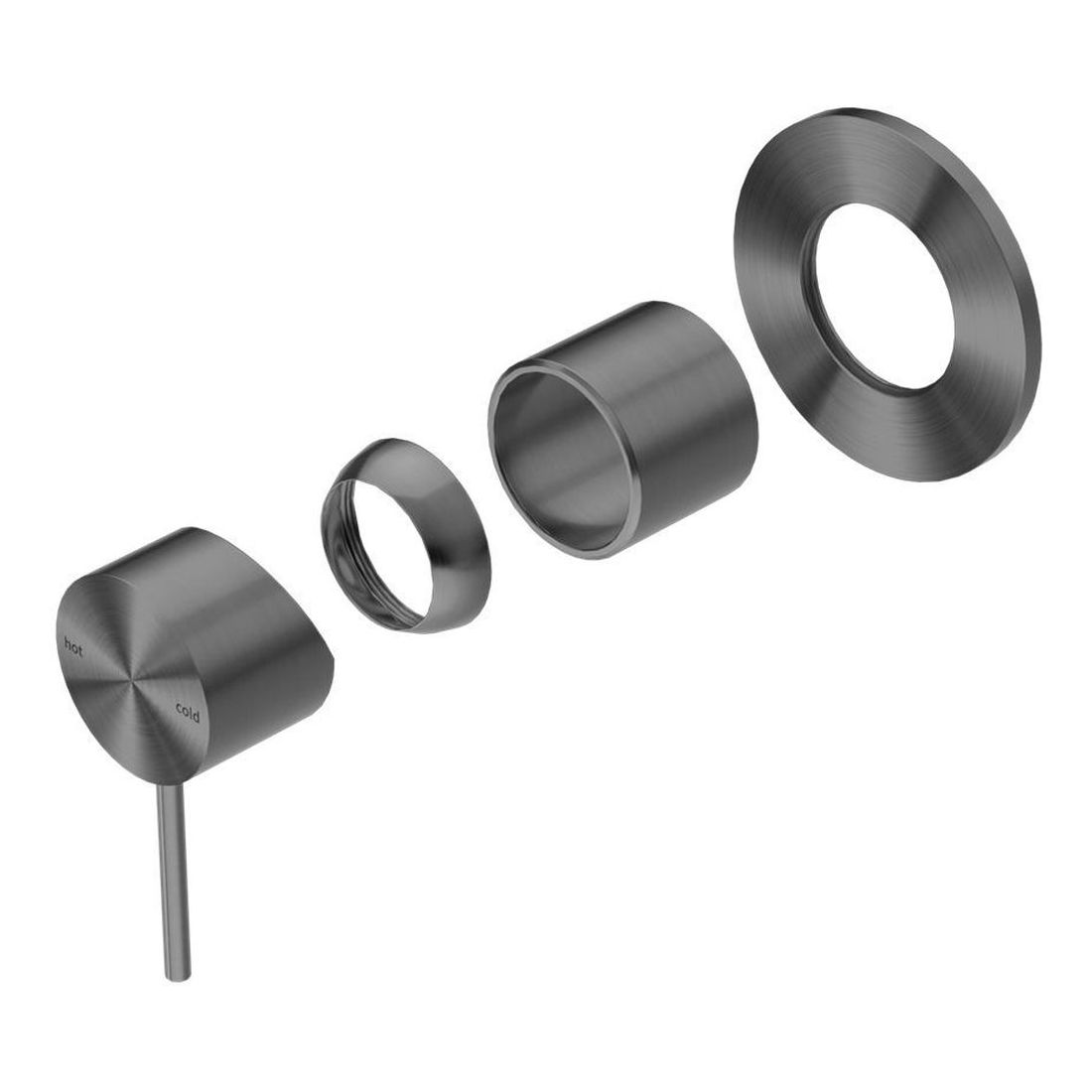 Mecca Shower Mixer 80mm Plate Trim Kits Only in Gun Metal