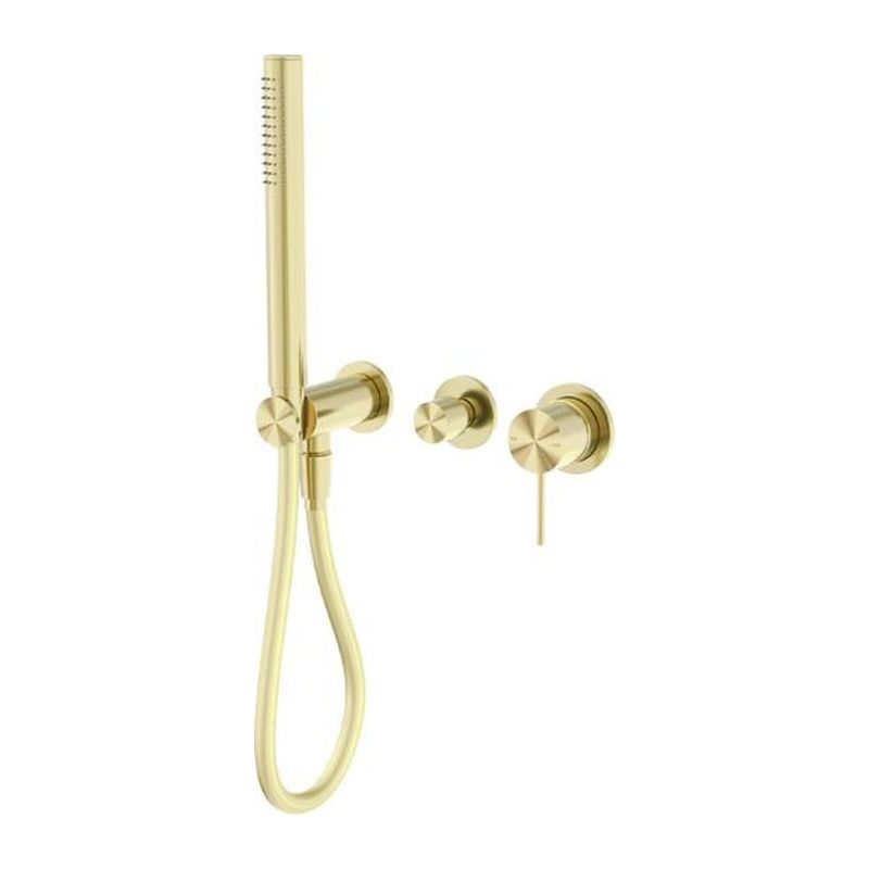 Mecca Shower Mixer Divertor System Separate Back Plate in Brushed Gold