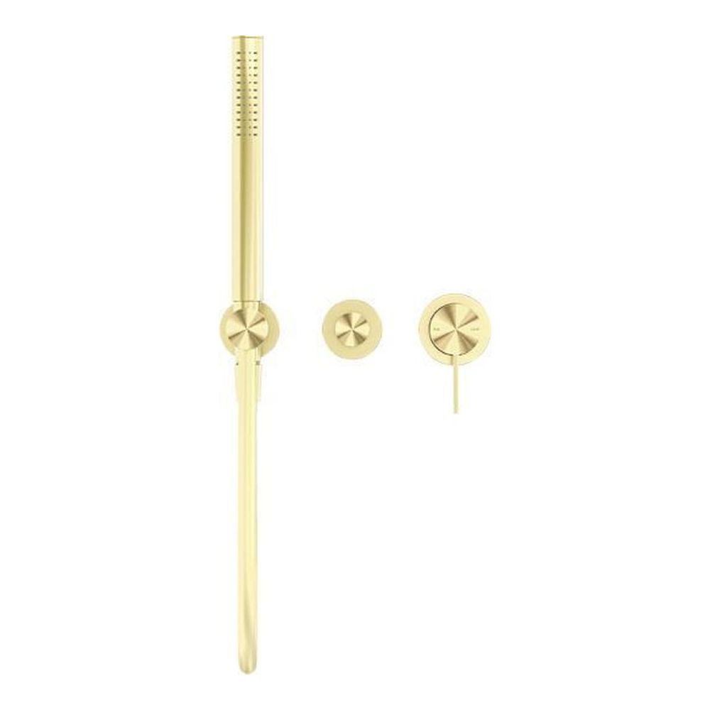 Mecca Shower Mixer Divertor System Separate Back Plate in Brushed Gold