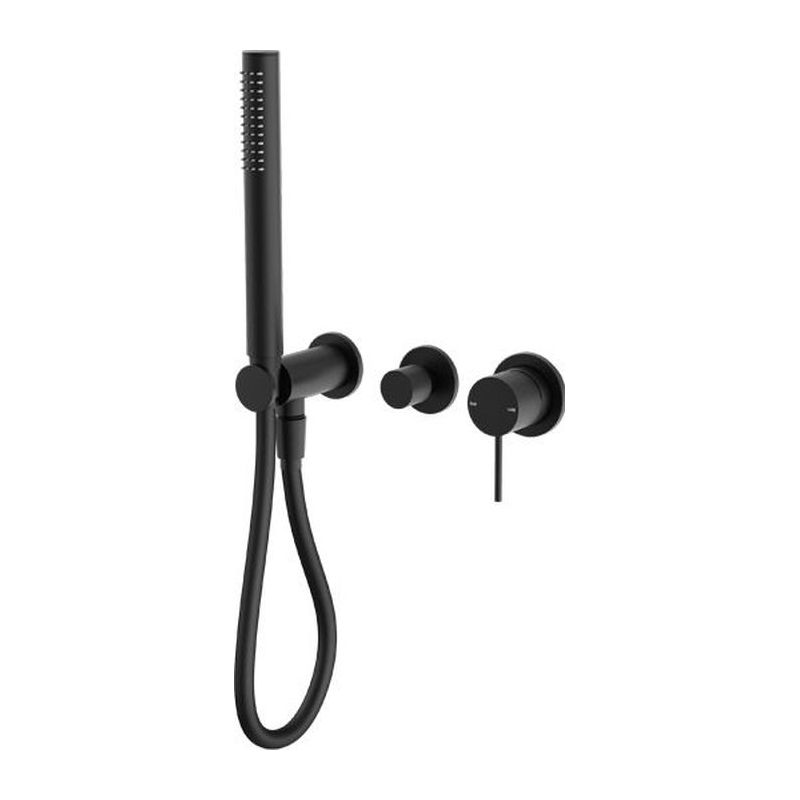Mecca Shower Mixer Divertor System Separate Back Plate in Matte Black