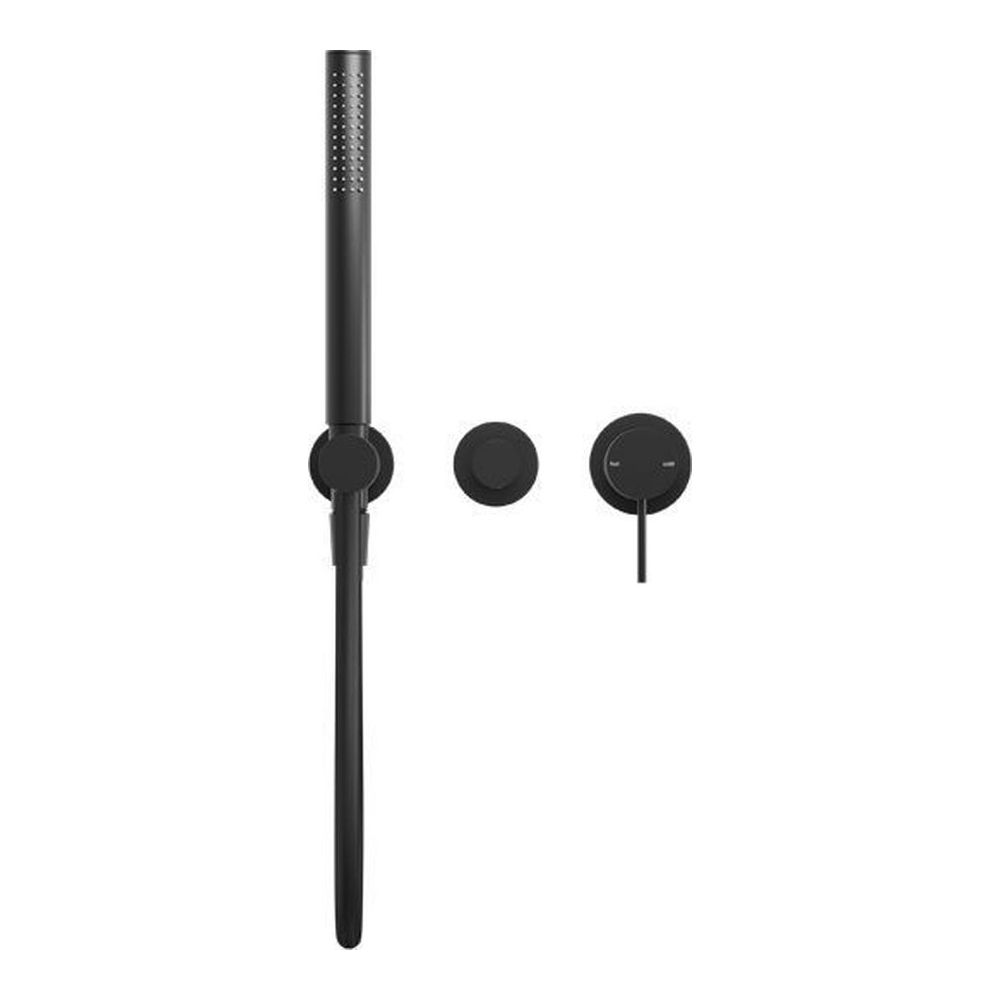 Mecca Shower Mixer Divertor System Separate Back Plate in Matte Black