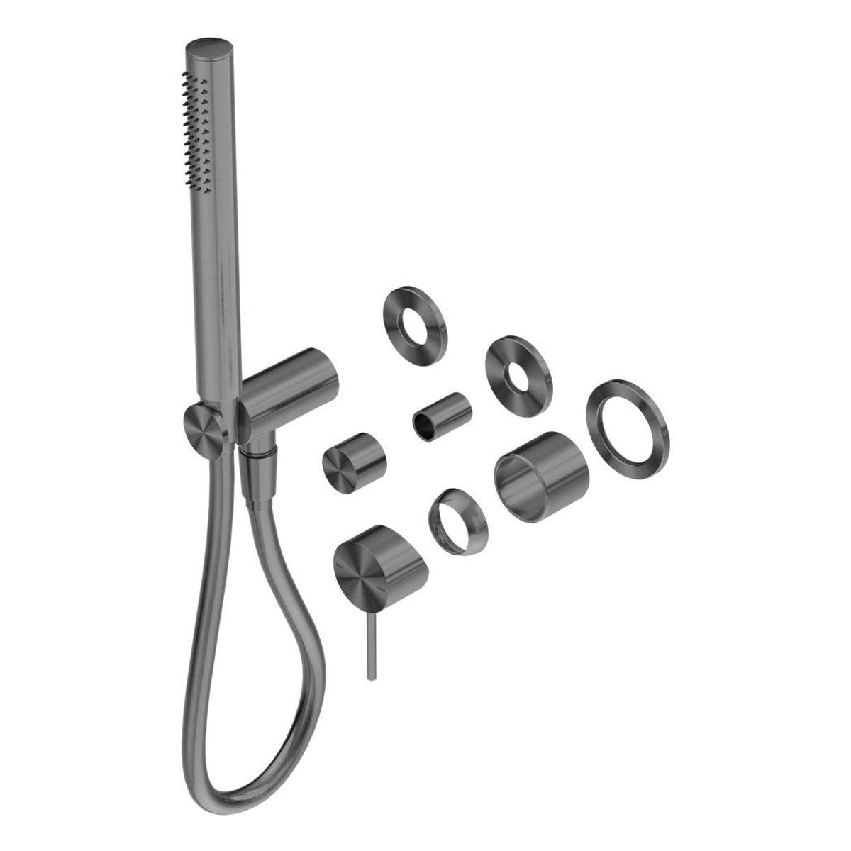 Mecca Shower Mixer Divertor System Separate Back Plate Trim Kits in Gun Metal
