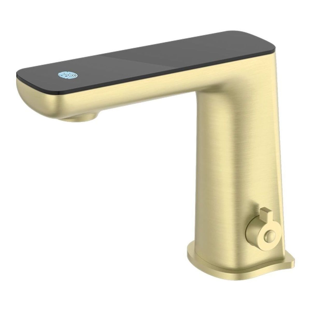 Claudia Sensor Mixer With Black Top Display in Brushed Gold