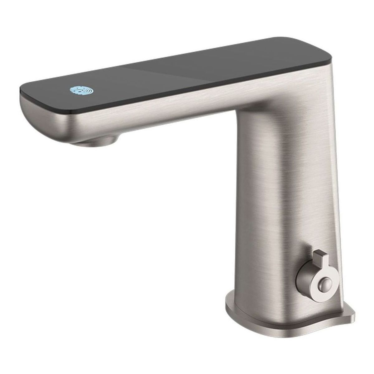 Claudia Sensor Mixer With Black Top Display in Brushed Nickel