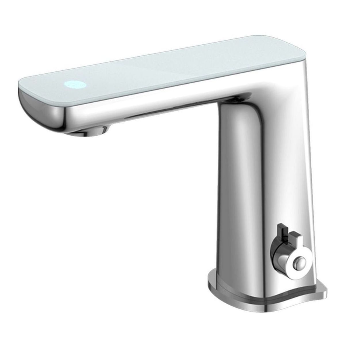 Claudia Sensor Mixer With White Top Display in Chrome