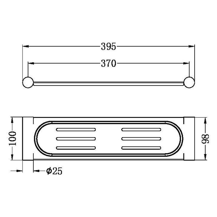 New Mecca Metal Shelf - Chrome