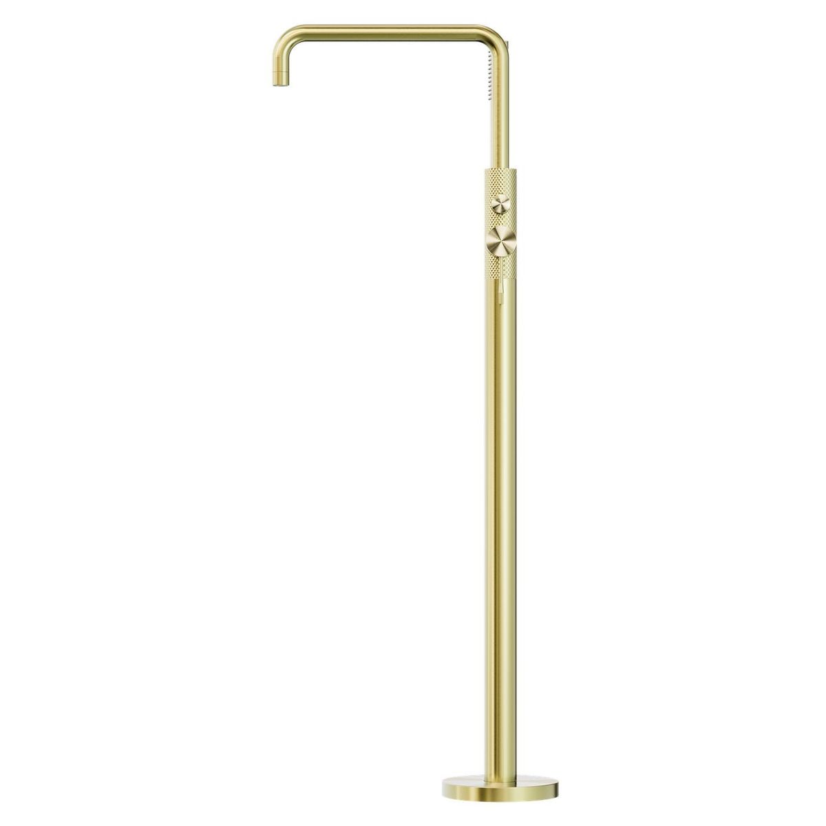 Opal Freestanding Bath Mixer With Hand Shower - Brushed Gold