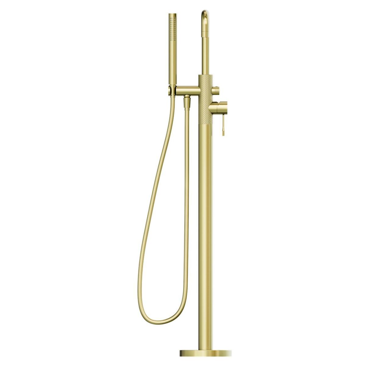 Opal Freestanding Bath Mixer With Hand Shower - Brushed Gold
