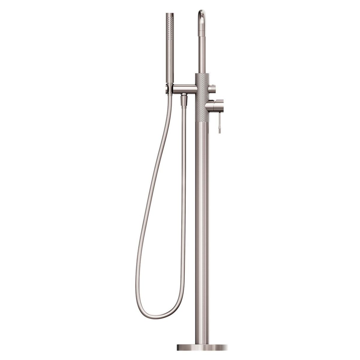 Opal Freestanding Bath Mixer With Hand Shower - Brushed Nickel