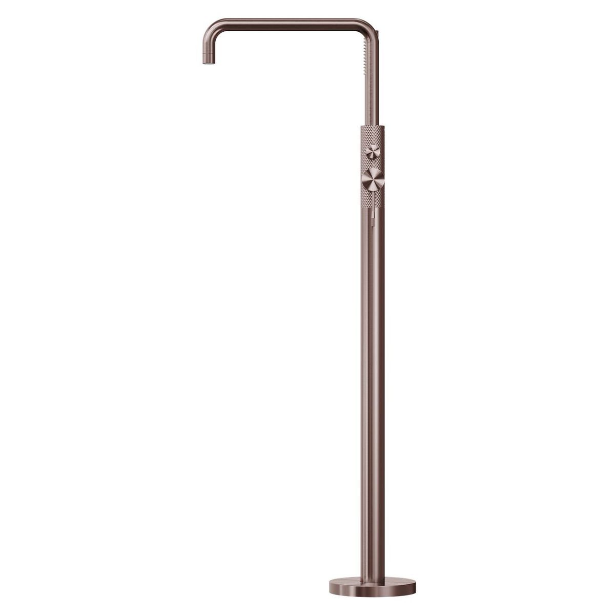Opal Freestanding Bath Mixer With Hand Shower - Brushed Bronze