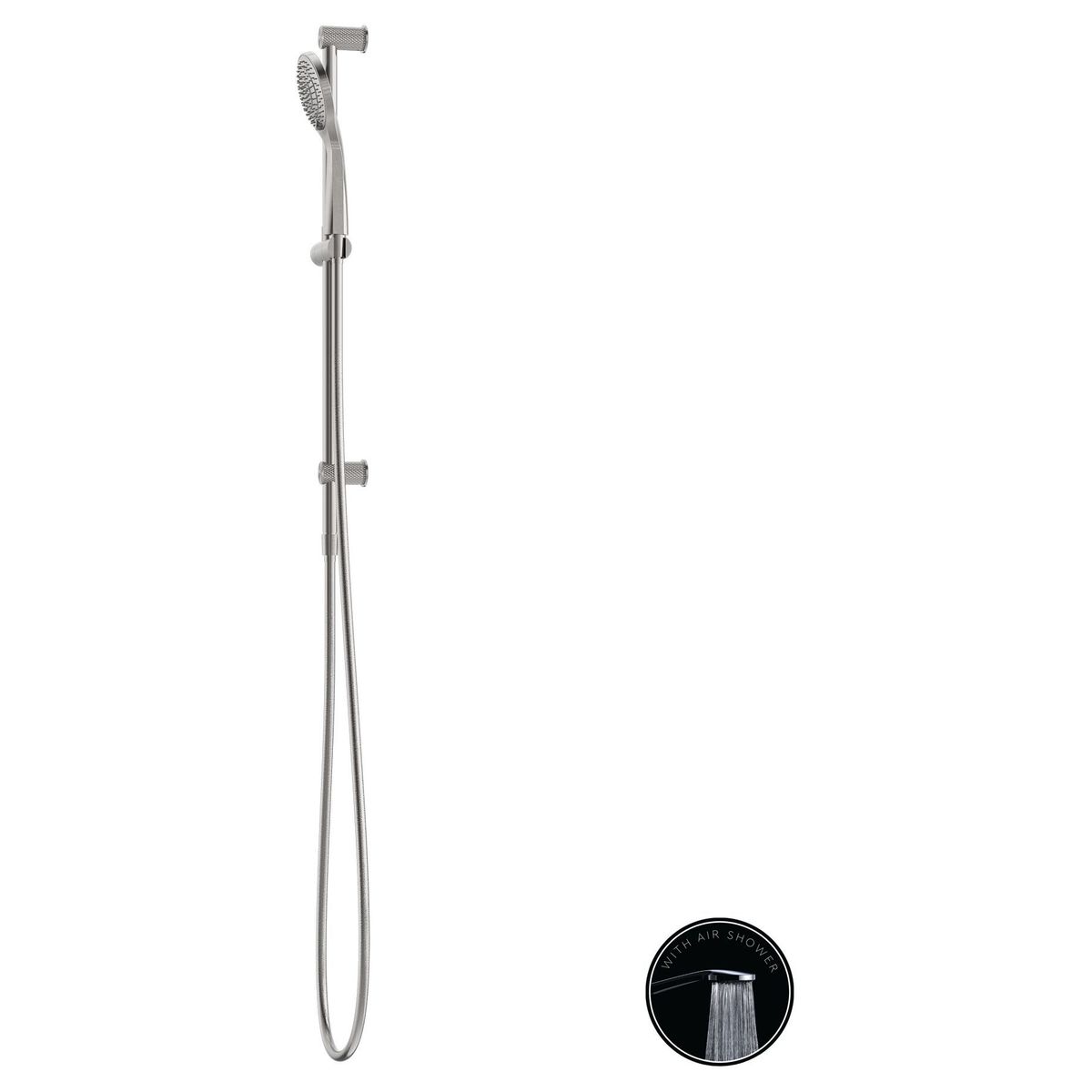 Opal Shower Rail With Air Shower - Brushed Nickel
