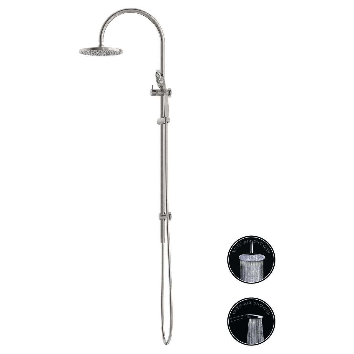 Opal Twin Shower With Air Shower - Brushed Nickel