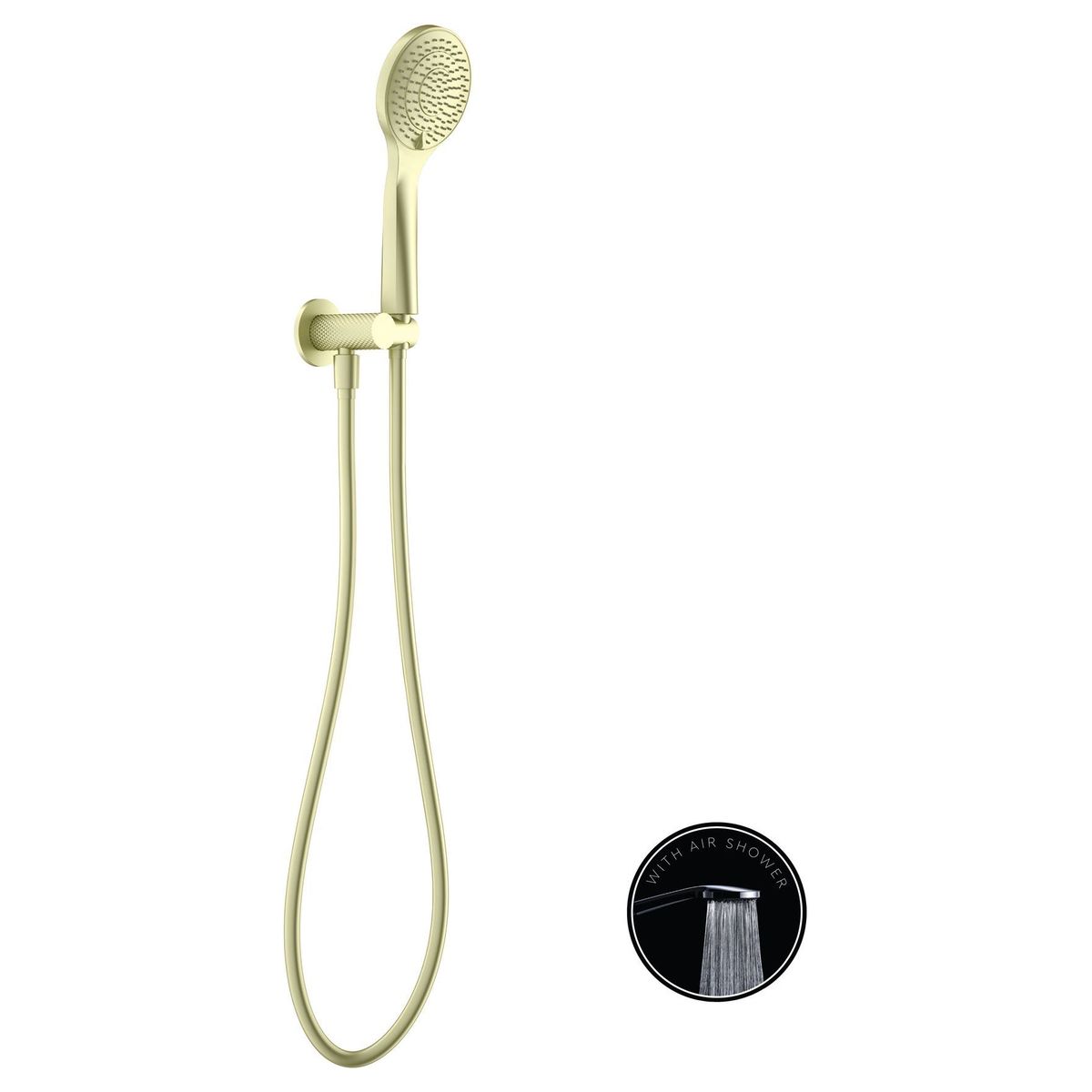Opal Shower On Bracket With Air Shower - Brushed Gold